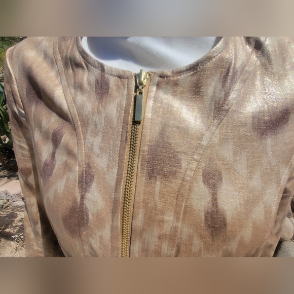 Chico's Sleek Modern Gold Jacket - Picture 5 of 5